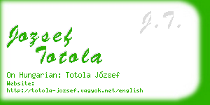 jozsef totola business card